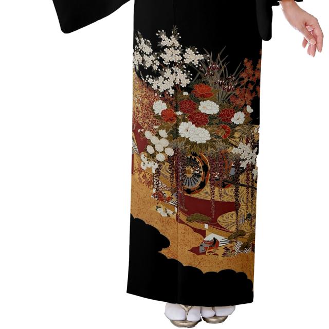 レンタル 黒留袖 フルセット 貸衣装 着物【卒業式 七五三 結婚式 お